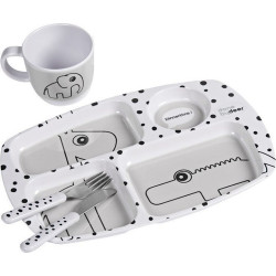 Done by Deer Σετ Φαγητού Toddler Happy Dots Grey BR74861
