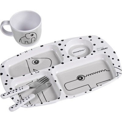 Done by Deer Σετ Φαγητού Toddler Happy Dots Grey BR74861