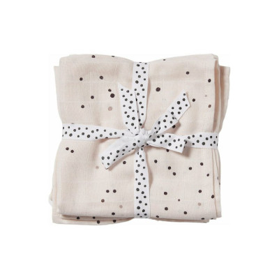 Done by Deer Πάνα Αγκαλιάς 2 Τεμάχια 70x70cm Happy Dots Powder BR74370