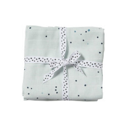 Done By Deer  Κουβέρτα Φασκιώματος Σετ 2τμχ 120x120 Dreamy Dots Blue