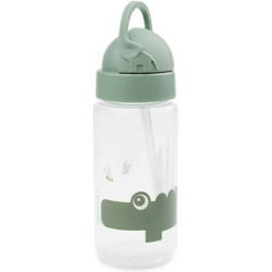 Done by Deer Παγουρίνο με Καλαμάκι Croco Green 350ml