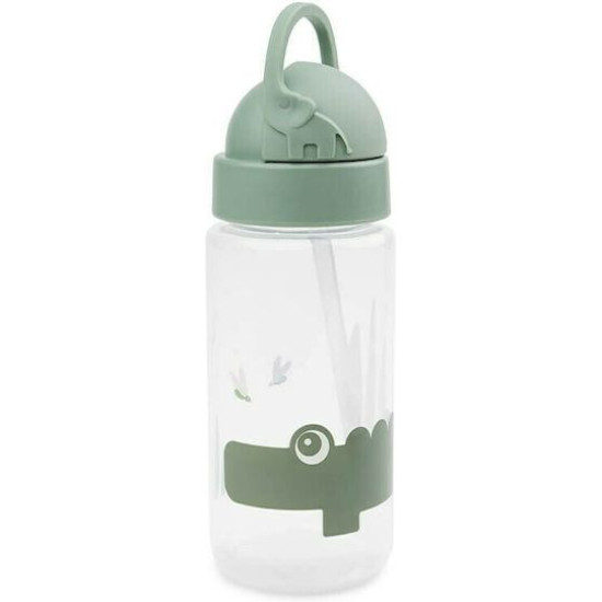 Done by Deer Παγουρίνο με Καλαμάκι Croco Green 350ml