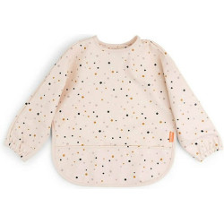 Done by Deer Βρεφική Σαλιάρα με μακρύ μανίκι Happy dots Powder