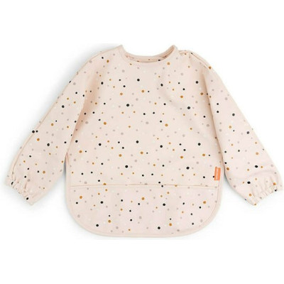Done by Deer Βρεφική Σαλιάρα με μακρύ μανίκι Happy dots Powder