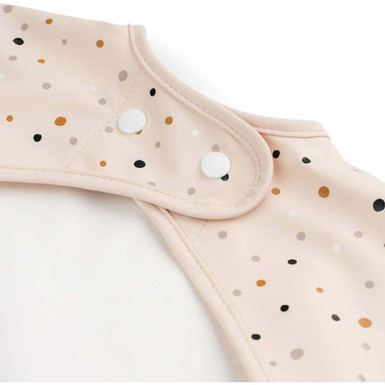 Done by Deer Βρεφική Σαλιάρα με μακρύ μανίκι Happy dots Powder