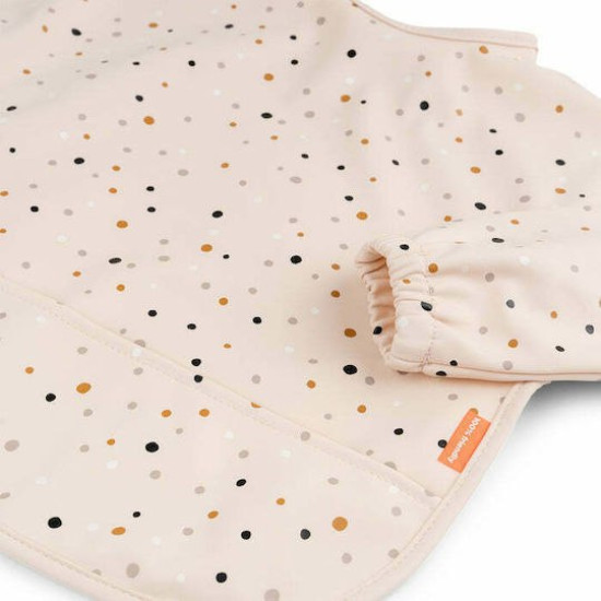 Done by Deer Βρεφική Σαλιάρα με μακρύ μανίκι Happy dots Powder
