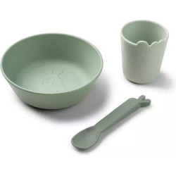 Done By Deer Σετ Φαγητού 3τμχ Kiddish First Meal Green