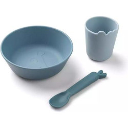 Done By Deer Σετ Φαγητού 3τμχ Kiddish First Meal Blue