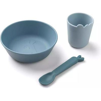 Done By Deer Σετ Φαγητού 3τμχ Kiddish First Meal Blue