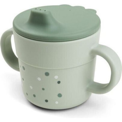 Done By Deer Εκπαιδευτικό Ποτήρι με Λαβές happy dots Green
