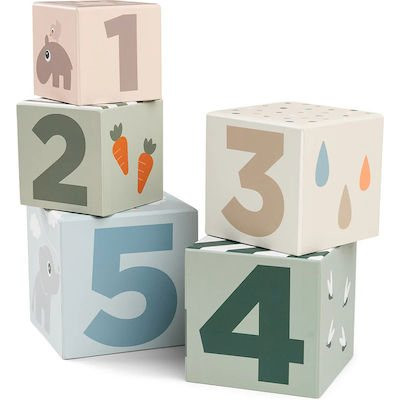 Done By Deer Παιχνίδι Δραστηριοτήτων Stacking Cubes 5τμχ