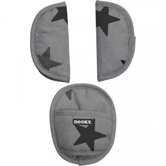 Dooky Universal Pads -  Επωμίδες για Ζώνη 5 Σημείων Grey Stars