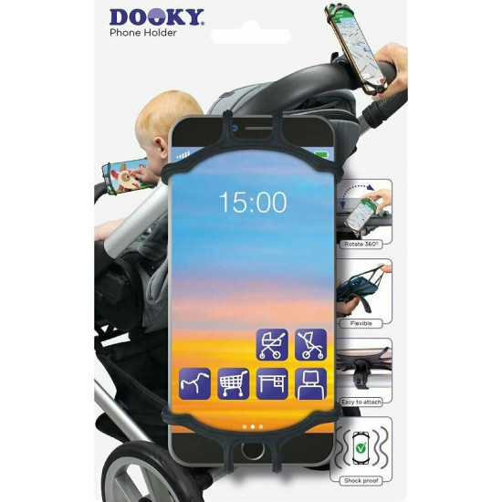 Dooky Βάση Στήριξης Κινητού με Περιστροφή Universal Black DK-128010