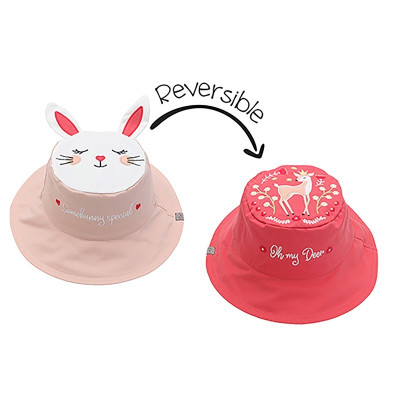 FlapJackKids Καπέλο Διπλής Όψης UPF50+ Bunny/Deer FJKSH81
