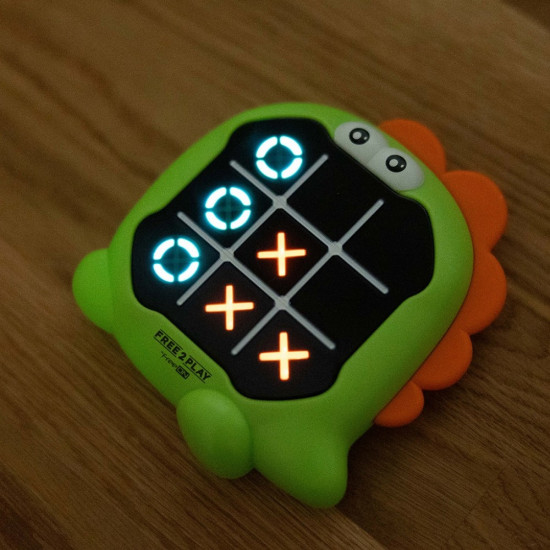 Free2Play Tρίλιζα Tic-Tac-Toe Dinosaur Πράσινη