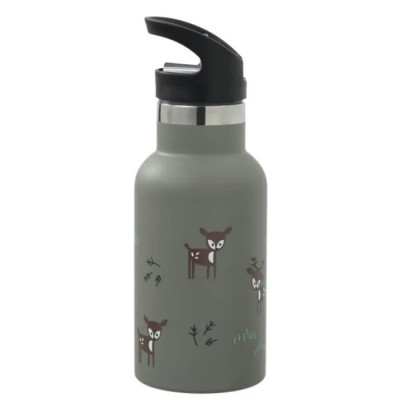 Fresk Nordic Flask Με Καλαμάκι & Διπλό Πώμα 350ml Deer Olive FD300-81