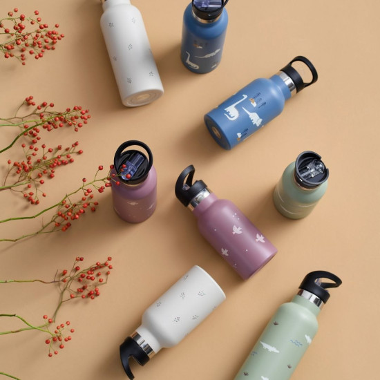 Fresk Nordic Flask Με Καλαμάκι & Διπλό Πώμα 500ml Berries