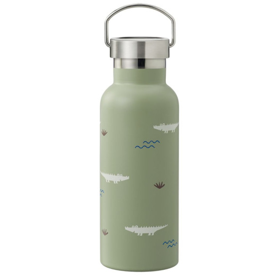 Fresk Nordic Flask Με Καλαμάκι & Διπλό Πώμα 500ml Crocodile