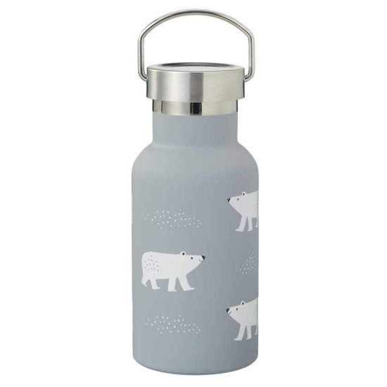 Fresk Nordic Flask Με Καλαμάκι & Διπλό Πώμα 350ml Polar Bear FD300-17