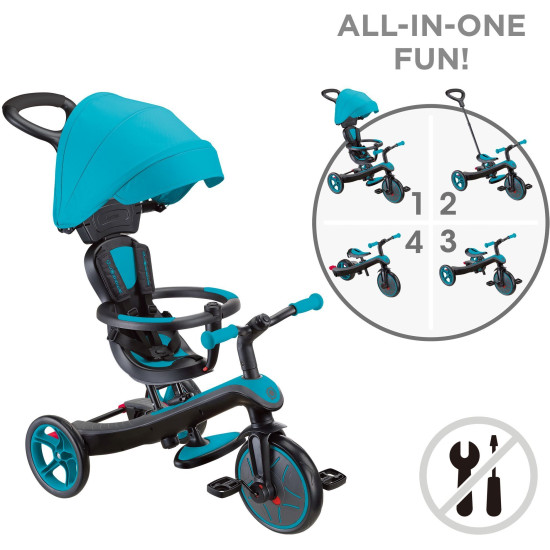 Globber Τρίκυκλο Trike Explorer 4in1 Teal