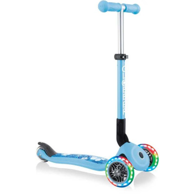 Globber Scooter Junior Foldable Fantasy Lights Flowers Pastel Blue