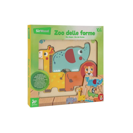 Globo SirWood Ξύλινο Παζλ Zoo