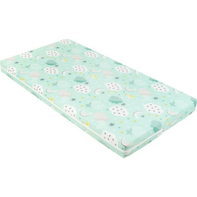 Kikka Boo Στρώμα Fantasia Plus 60x120x6cm Clouds Mint