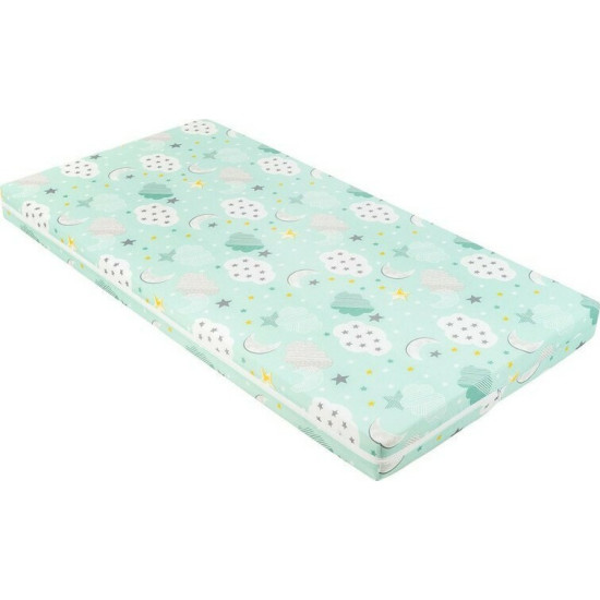 Kikka Boo Στρώμα Fantasia Plus 60x120x6cm Clouds Mint