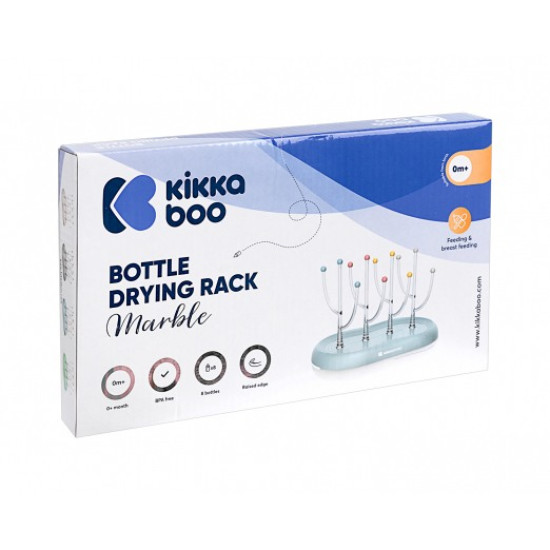 Kikka Boo Βάση Αποστράγγισης Μπιμπερό και Αξεσουάρ - Στεγνωτήρας Marble Blue