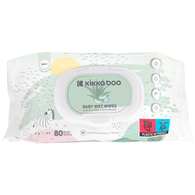Kikka Boo Βρεφικά Μωρομάντηλα Aloe Vera & Panthenol 80τμχ