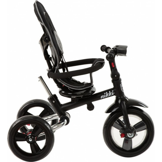Kikka Boo Nikki Τρίκυκλο Ποδήλατο με Περιστρεφόμενο Κάθισμα και Αναδιπλούμενο Σκελετό Black Melange 2020 31006020109