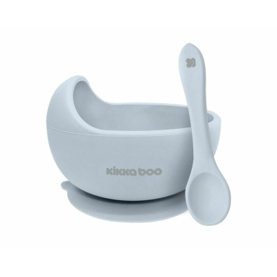 Kikka Boo Yummy Μπολ σιλικόνης με κουτάλι Blue 31302040116