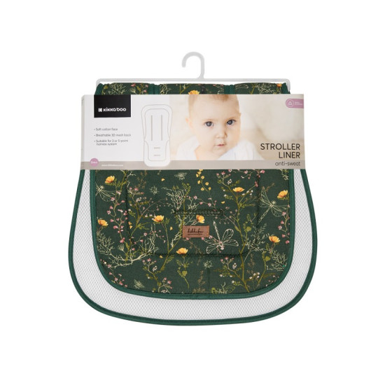 Kikka Boo Αντιιδρωτικό Κάλυμμα Καροτσιού Secret Garden Green