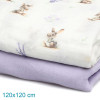 Kiokids Μουσελίνα Bamboo Lavender Bunny 120 x120εκ. Σετ 2τμχ.