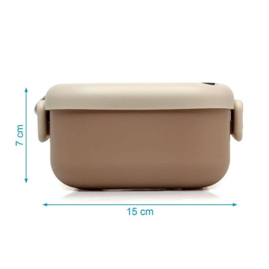 Kiokids Ταπεράκι Φαγητού Beige με Κουταλάκι 750ml