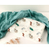 Kiokids Μουσελίνα Bamboo Dinos 120x120εκ. Σετ 2τμχ.