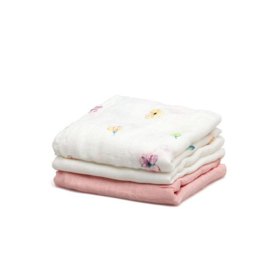 Kiokids Μουσελίνα Bamboo Floral 70x70εκ. Σετ 3τμχ.