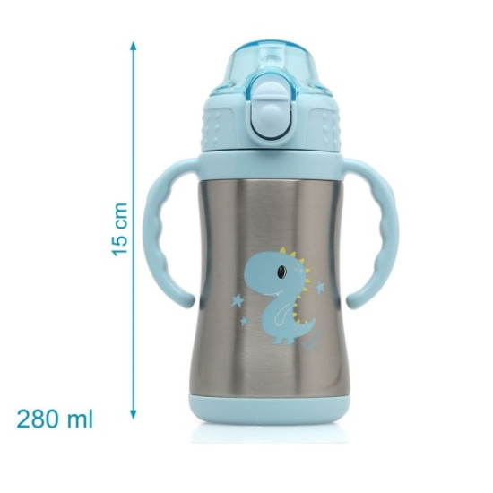 Kiokids Παγούρι Θερμός με Λαβές Little Dinosaur 280ml 6+Μ