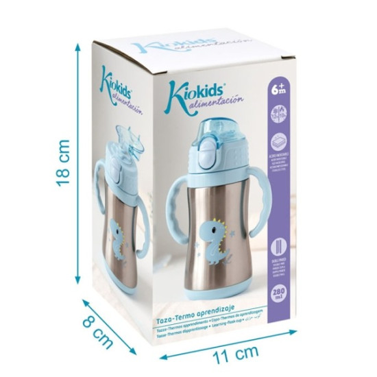 Kiokids Παγούρι Θερμός με Λαβές Little Dinosaur 280ml 6+Μ