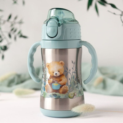 Kiokids Παγούρι Θερμός με Λαβές Little Bear 280ml 6+Μ