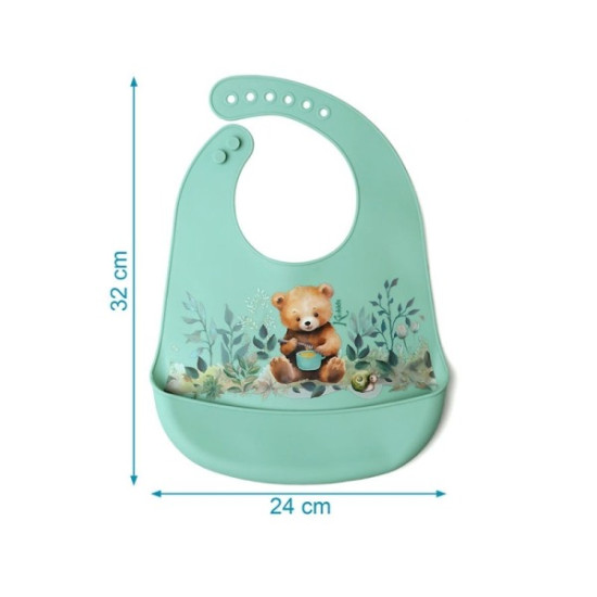 Kiokids Σαλιάρα Σιλικόνης Little Bear