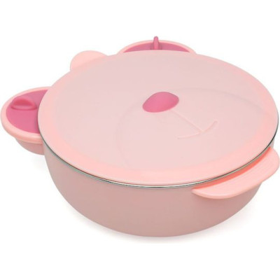 Kiokids Θερμικό Δοχείο Φαγητού  Ανοξείδωτο Pink Bear 450ml.