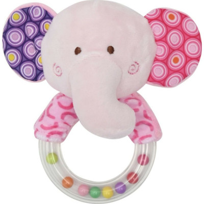 Lorelli Rattle Ring Κουδουνίστρα Δαχτυλίδι Elephant Pink 10191360005