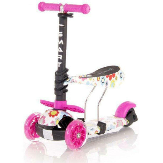 Lorelli Smart Πατίνι Scooter με Κάθισμα Pink Flowers 10390020001