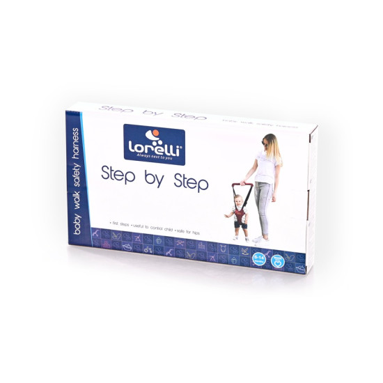Lorelli Ιμάντας Στήριξης Step by Step Baby Walk Safety Harness Dark Grey & Black 10010140004