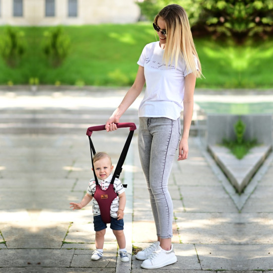 Lorelli Ιμάντας Στήριξης Step by Step Baby Walk Safety Harness Dark Grey & Black 10010140004