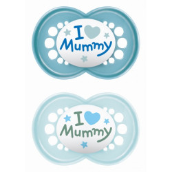 Mam Πιπίλες Original Ι Love Mummy Σιλικόνης 6-16 μηνών 2τμχ Boy