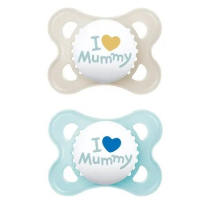 Mam Πιπίλες Original Ι Love Mummy Σιλικόνης 2-6 μηνών 2τμχ Boy