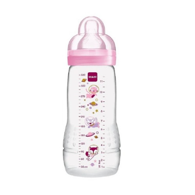 Mam Easy Active Πλαστικό Μπουκάλι 330ml Με Θηλή Μεγάλης Ροής Girl
