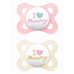 Mam Πιπίλες Original Ι Love Mummy Σιλικόνης 2-6 μηνών 2τμχ Girl